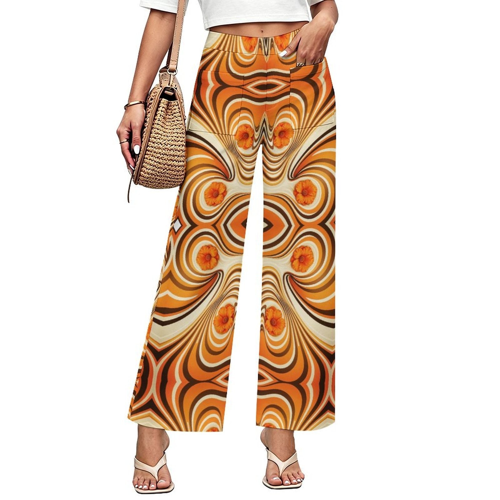 Swirly Dirly Wide-Leg Pant